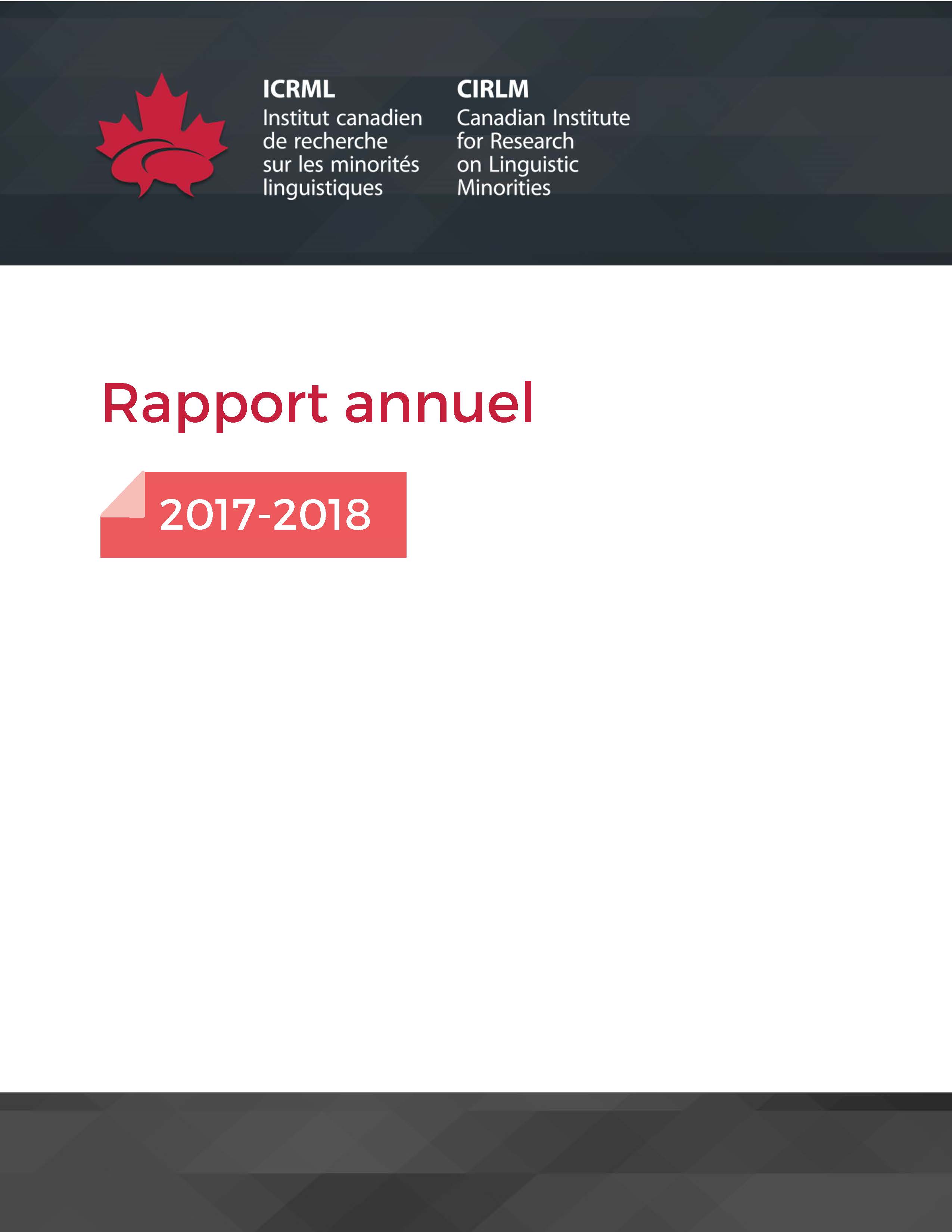 couverture rapport annuel 2017 2018